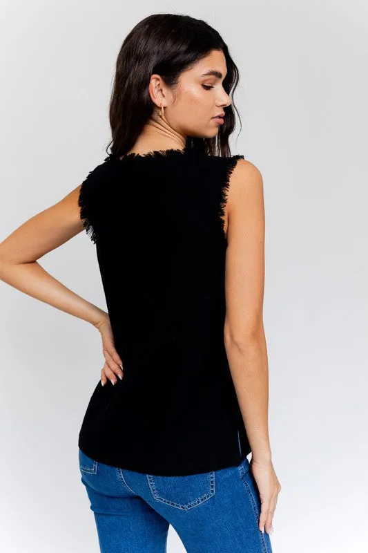 Edgy Frayed Top * Online Only*