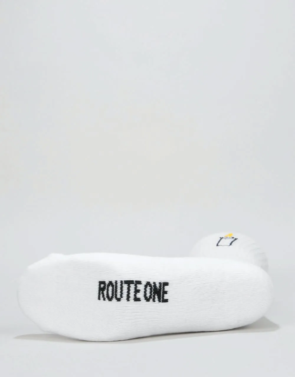 Route One Flames Crew Socks - White